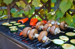 Овощи гриль на мангале