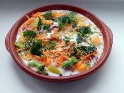 Овощи в сметане запеченные