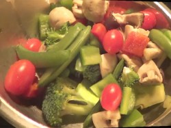 название картинки Вок с овощами и грибами