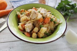 название картинки Овощное рагу с курицей с капустой и картошкой