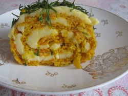 название картинки Овощной рулет с сыром без муки в духовке