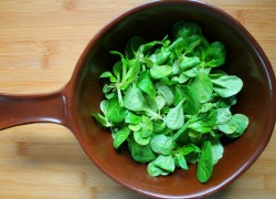 Салат с жареной куриной грудкой и овощами