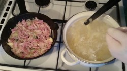 Паста карбонара со сливками