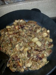 название картинки Паста с белыми грибами