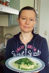 название картинки Паста со шпинатом в сливочном соусе