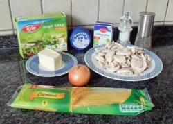 название картинки Паста со шпинатом в сливочном соусе