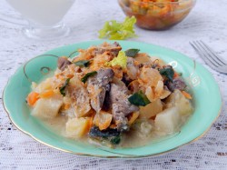 Печень говяжья в сметане с луком - шаг 6 Печень говяжья в сметане с луком - шаг 6