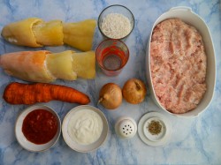 Перцы фаршированные мясом и рисом в кастрюле - шаг 1 Перцы фаршированные мясом и рисом в кастрюле - шаг 1