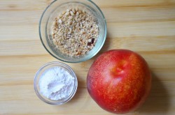 Пирог песочная галета с персиками