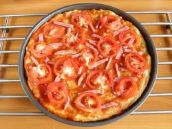 название картинки Пицца бездрожжевая с грибами на яйце и молоке