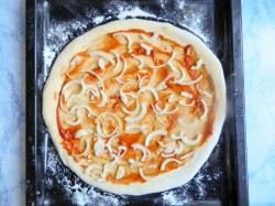 Пицца без дрожжей на молоке в духовке