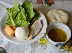 Пицца Цезарь в духовке на дрожжевом тесте