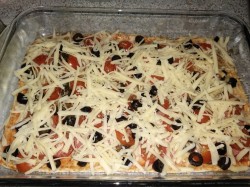 название картинки Пицца к пиву с сыром, колбасой и грибами