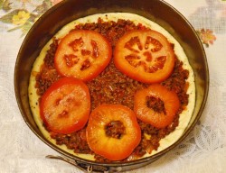 Мясная пицца с мясом и грибами