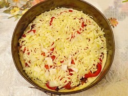 Мясная пицца с мясом и грибами
