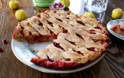 название картинки Пирог с клюквой и яблоками