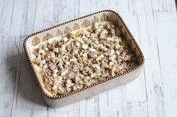 название картинки Пирог с сайрой и картошкой в духовке