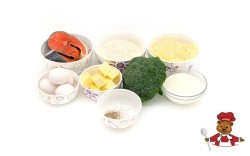 Пирог с лососем и брокколи