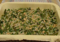 название картинки Пирог с рисом, фасолью и рыбой