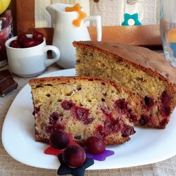 Кекс с вишнями