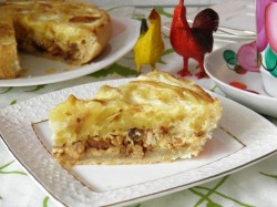 название картинки Пирог в мультиварке с грибами