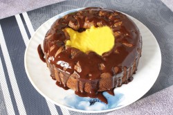 Пирог Вулкан с заварным кремом