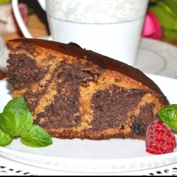 Пирог Зебра на кефире