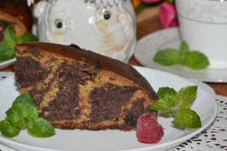 Пирог Зебра на кефире