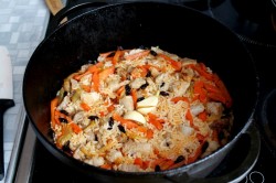 Плов из баранины в казане