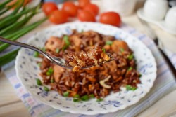 Плов из бурого риса с курицей - шаг 9