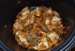 Плов с грибами и курицей в мультиварке