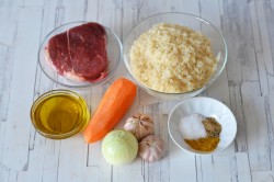 Плов в казане из говядины