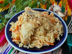 Плов в утятнице с курицей