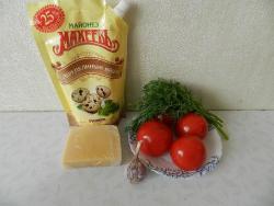 Закуска помидоры с сыром и чесноком