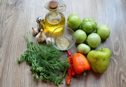 название картинки Зеленые помидоры в аджике на зиму