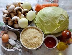 название картинки Голубцы с грибами и рисом