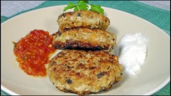 Постные котлеты с грибами бататом на овсяных хлопьях