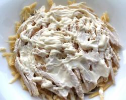 Салат с мясом, грибами и сыром