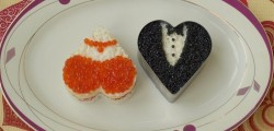 Праздничный салат с икрой на День Влюблённых