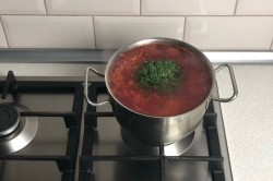 Простой борщ с капустой постный