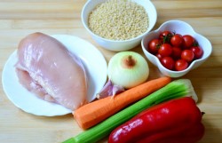 Птитим с курицей и овощами - шаг 1