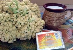 Пюре на молоке с сыром из цветной капусты