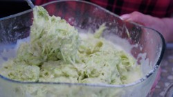 название картинки Оладьи из молодых кабачков с луком