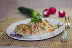 Рис в рукаве с курицей и овощами - шаг 23