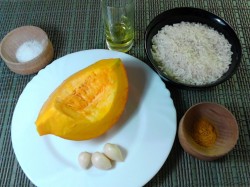 Тушеный рис с тыквой