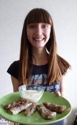 Блины из рисовой бумаги с шампиньонами