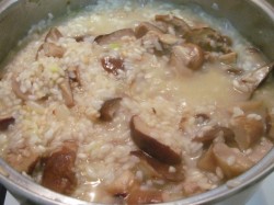 название картинки Ризотто с белыми грибами со сливками