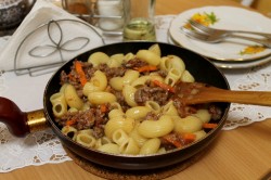 название картинки Рожки с фаршем