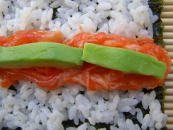 Роллы с лососем