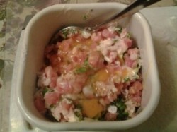 название картинки Рубленые котлеты из свинины и курицы с крахмалом и майонезом